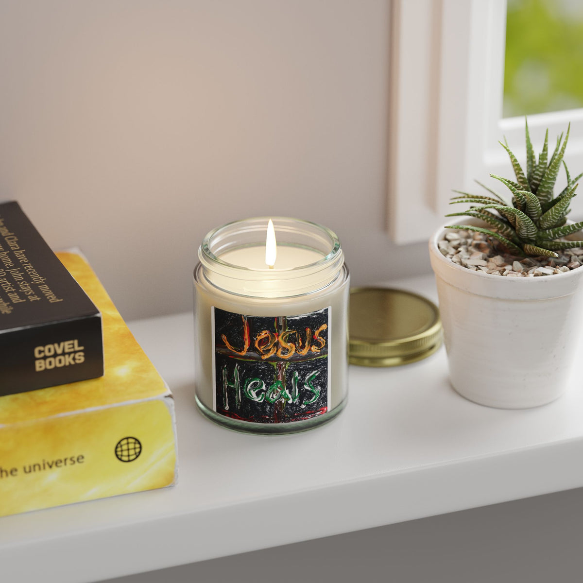 Jesus Heals Scented Candle — Coconut Apricot Wax (4oz & 9oz)