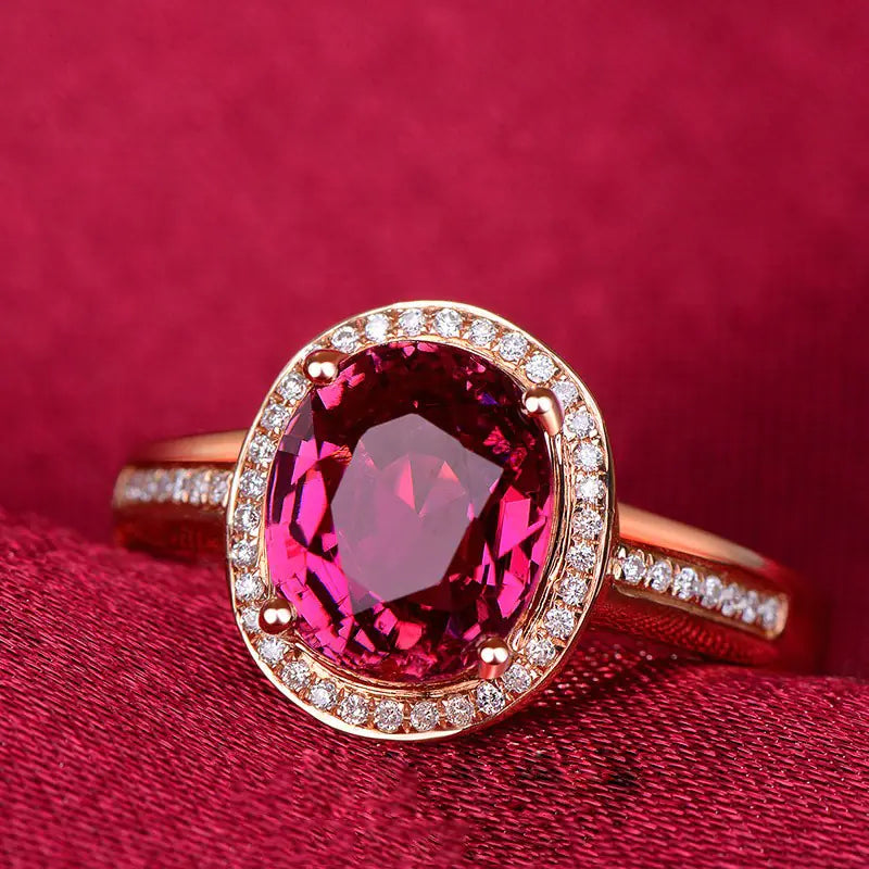 Red Crystal Ruby Gemstone Diamond Rings JahSonFire
