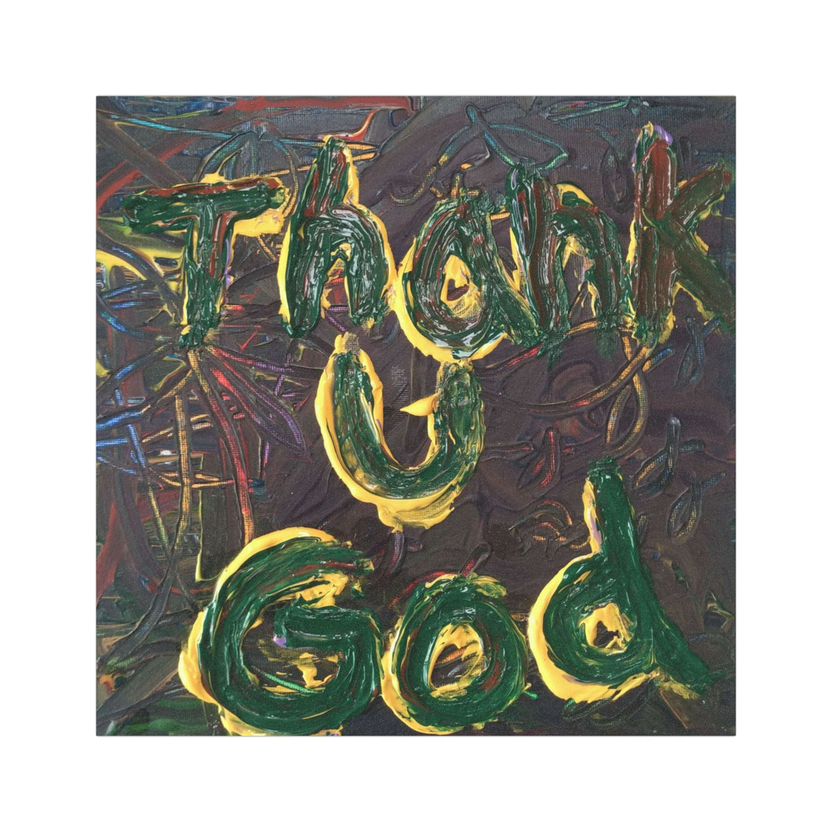 Car Magnet — 'Thank You God' Hand-Painted Inspirational Religious Magnet