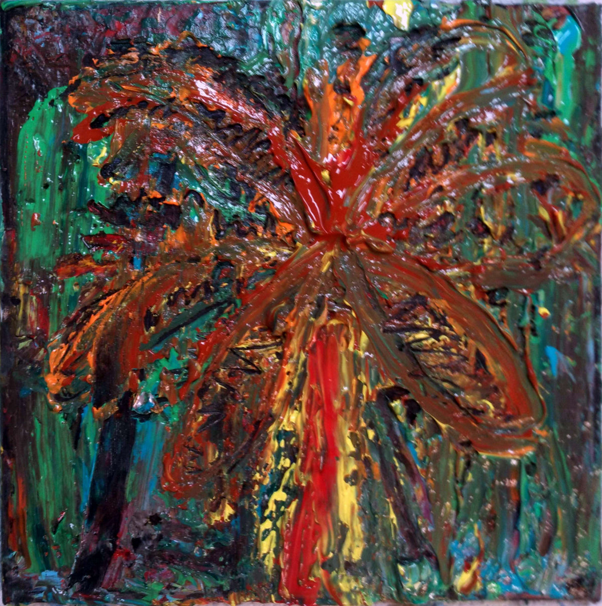 12x12 painting palm tree