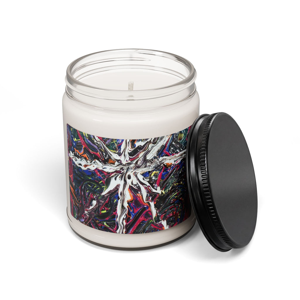 Abstract Starburst Soy Candle — 9oz Scented Jar