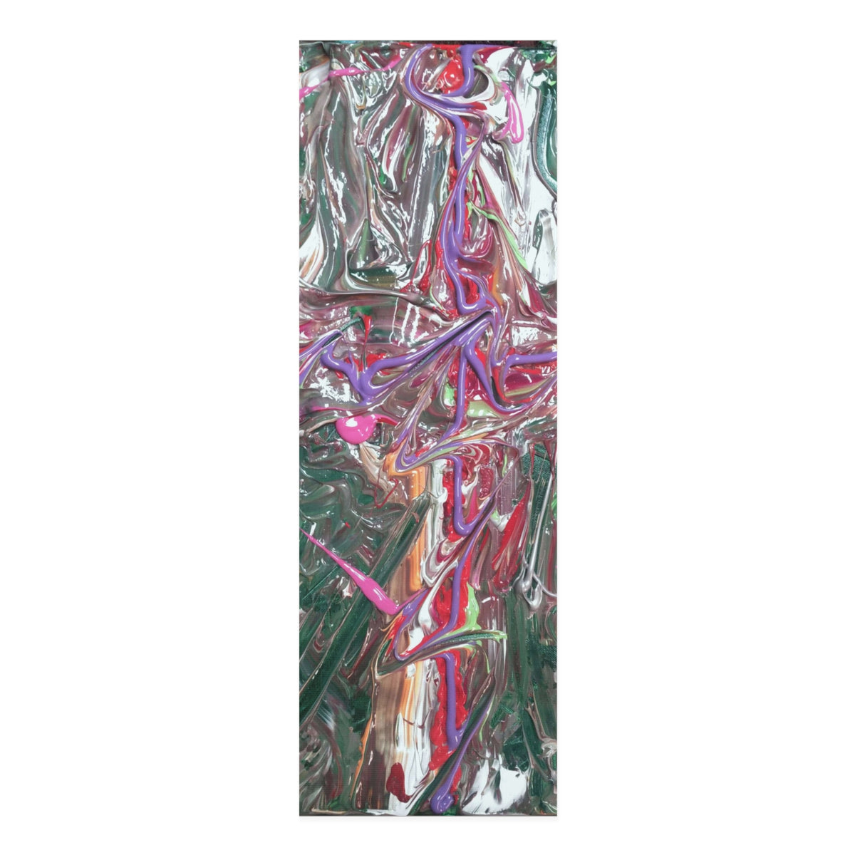 Abstract Color Swirl Foam Yoga Mat — Vibrant Artistic Fitness & Meditation Mat