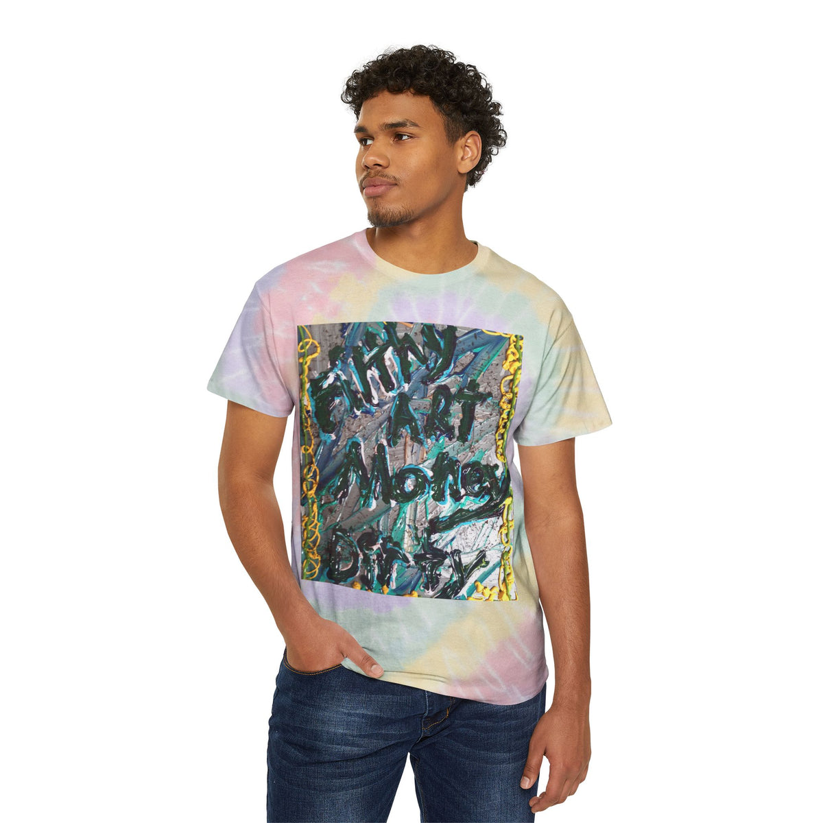 Tie-Dye Spiral Tee — Graphic "Ain't Worth My Time" Pastel Retro T-Shirt