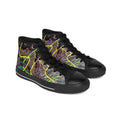 Abstract Neon Graffiti High-Top Sneakers — Men's Classic Sneakers