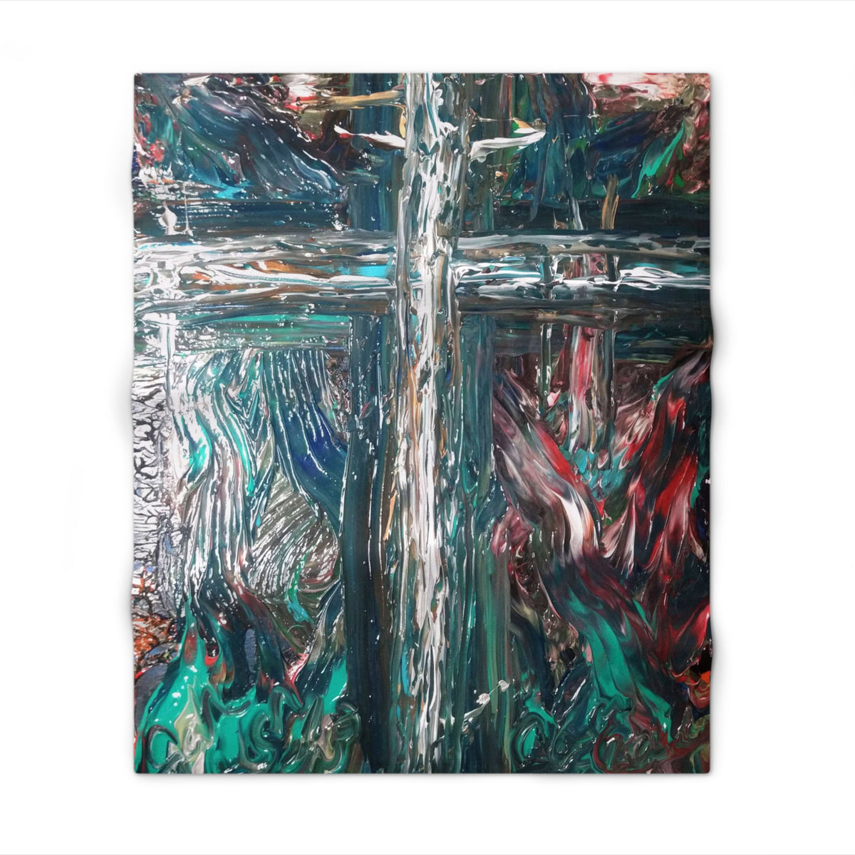 Spiritual Cross Throw Blanket | Cozy Blanket for Faith, Home Decor, Gift for Christians, Easter Decor, Church Events