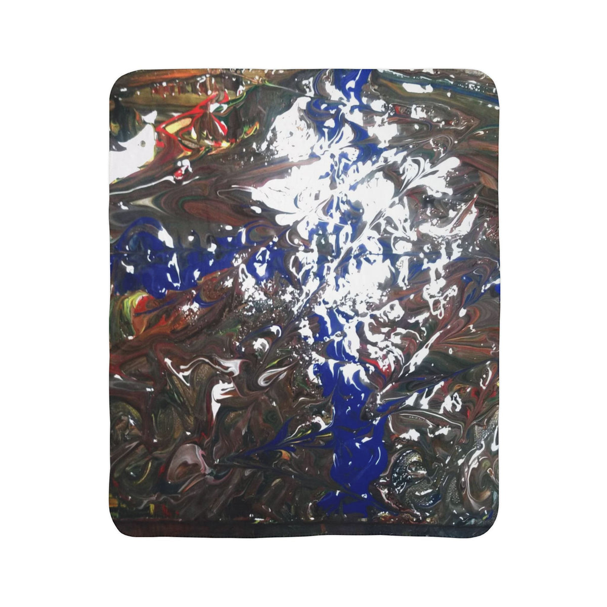 Cozy Fleece Sherpa Blanket - Abstract Art Throw, Soft Plush Decor, Perfect for Cozy Nights, Unique Gift Idea, Home Accent, Vibrant Design