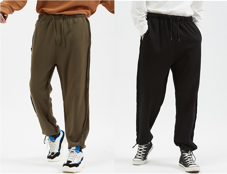 Casual Men's Pants with Metal Buckle and Elastic Waist JahSonFire