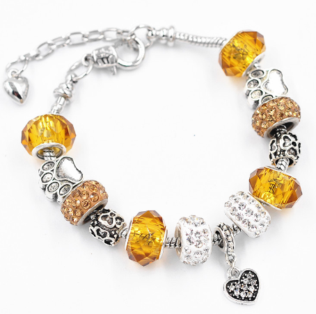 Glass Bead Bracelet, Crystal Bracelet for Women