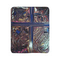 Abstract Window Pane Sherpa Blanket — Cozy Artistic Fleece Throw