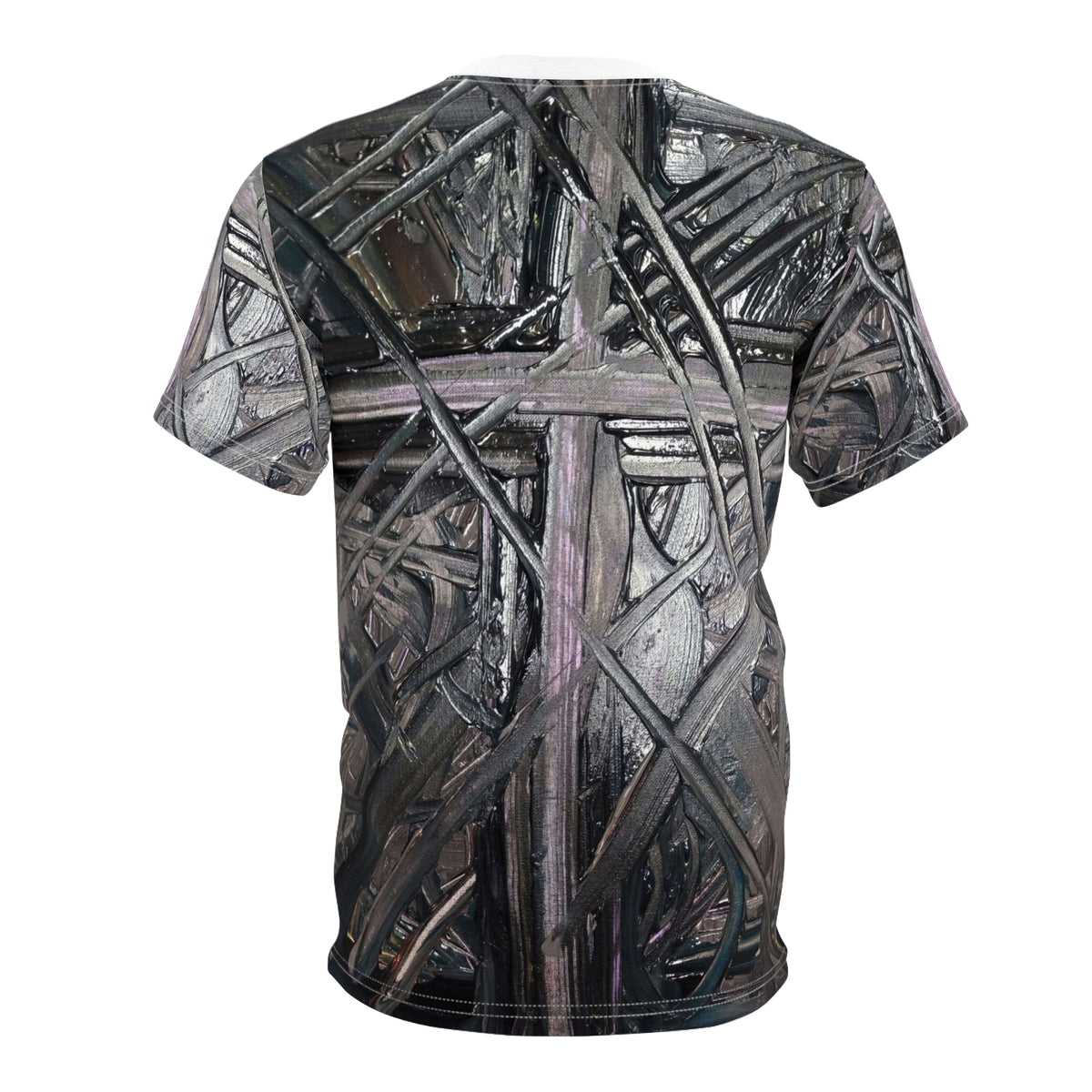 Cross & Thorns T-Shirt — Gothic Religious All-Over Print