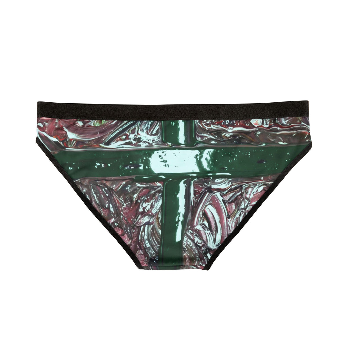 Women's Bikini Underwear - Abstract Green Cross Pattern All-Over Print