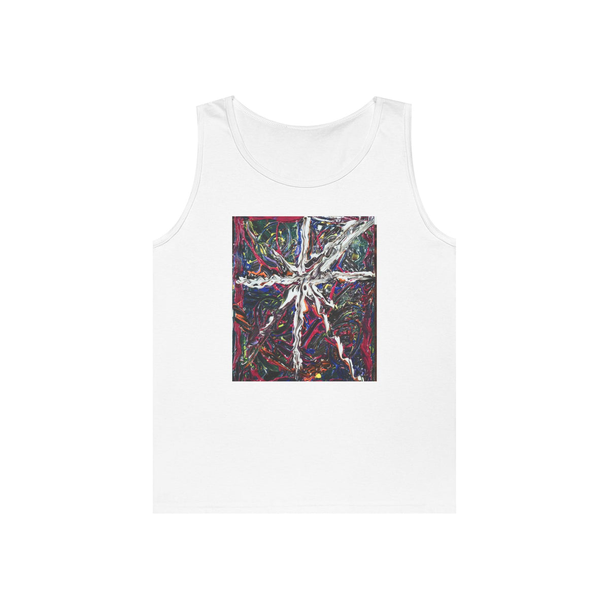 Abstract Starburst Tank Top — Colorful Modern Art Graphic Tank