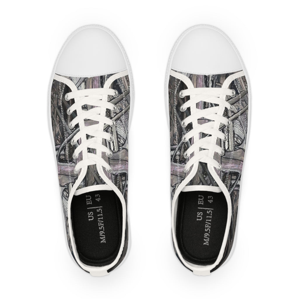 Low Top Sneakers — Urban Graffiti Wire Pattern
