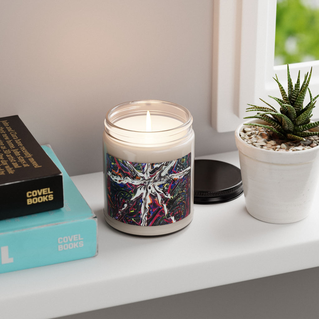 Abstract Starburst Soy Candle — 9oz Scented Jar