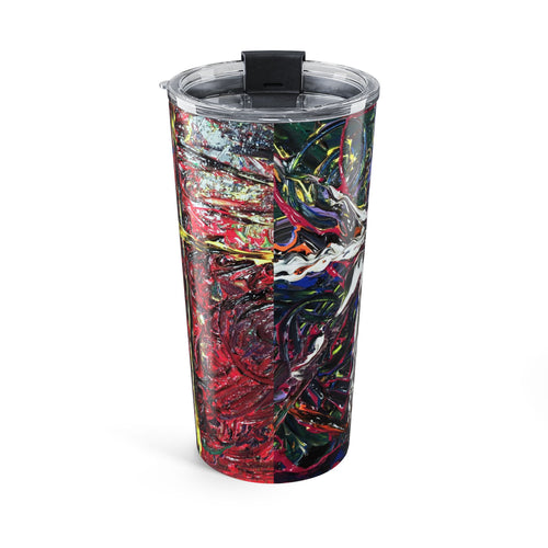 20oz Abstract Art Tumbler – Colorful Modern Paint Swirl Travel Cup