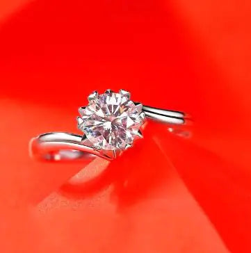 Female Imitation Moissan Diamond Ring JahSonFire