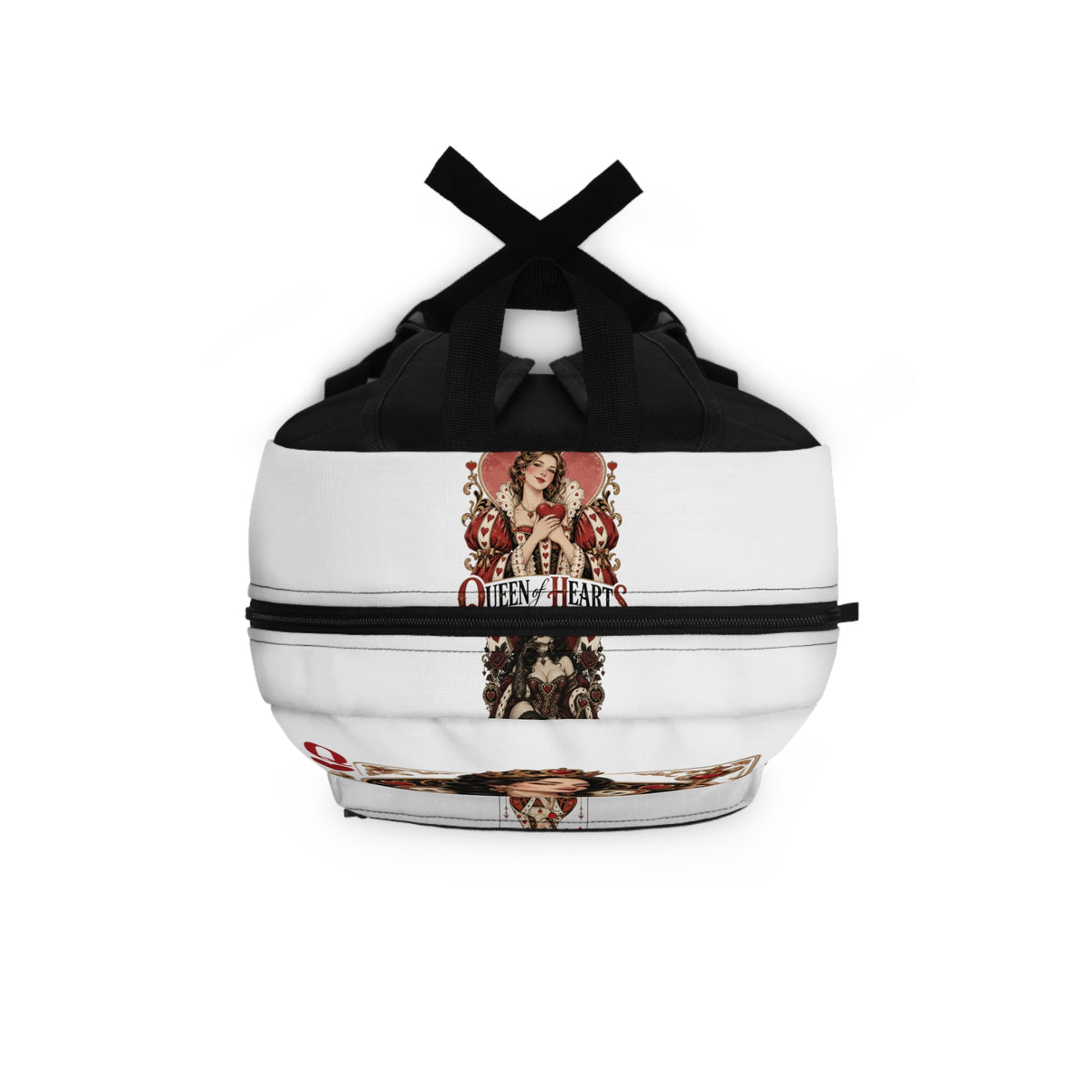 Queen of Hearts Playing Card Art Backpack