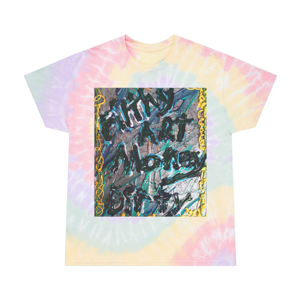 Tie-Dye Spiral Tee — Graphic "Ain't Worth My Time" Pastel Retro T-Shirt