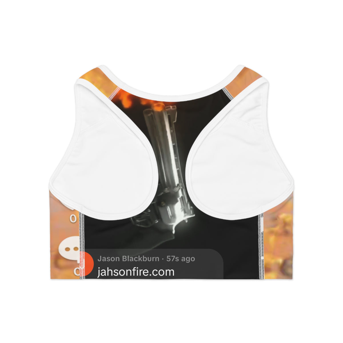 Inspirational Scripture Sports Bra — "Healed" AOP Activewear