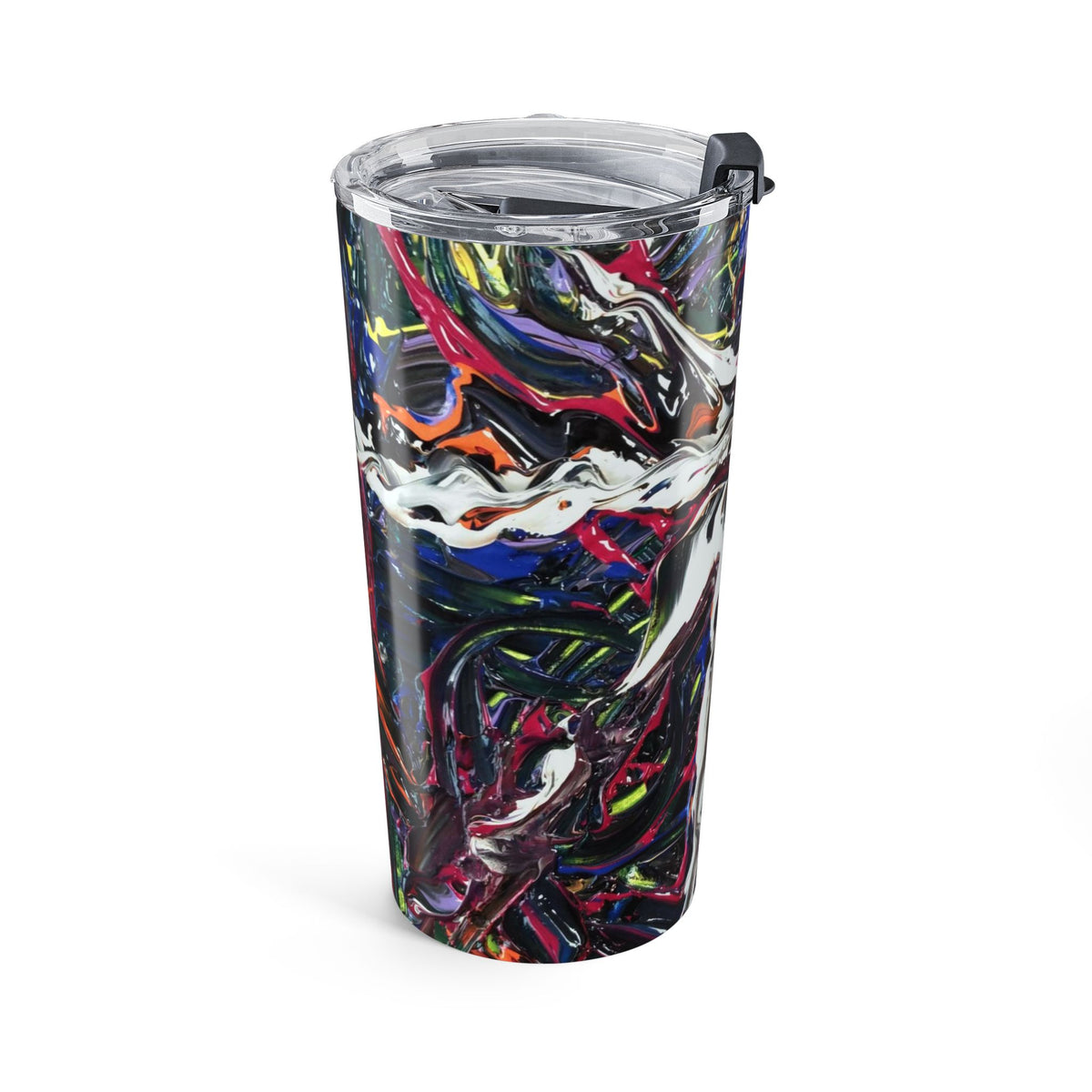 20oz Abstract Marble Tumbler – Colorful Fluid Art Travel Cup