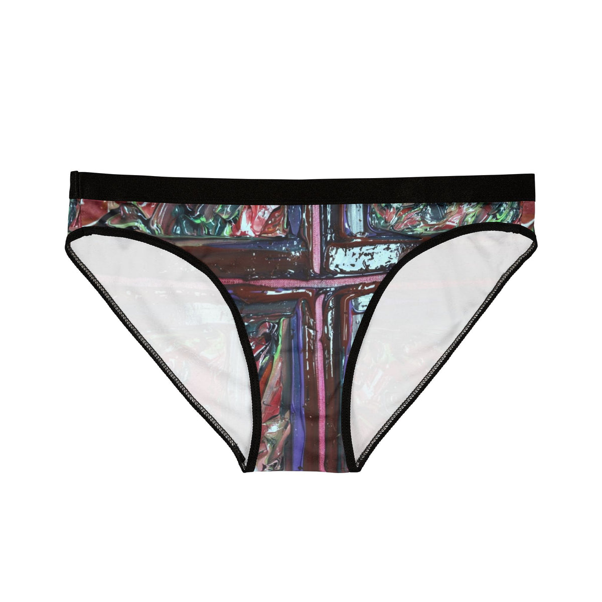 Abstract Stained Glass Bikini Briefs — Women's Printed Underwear
