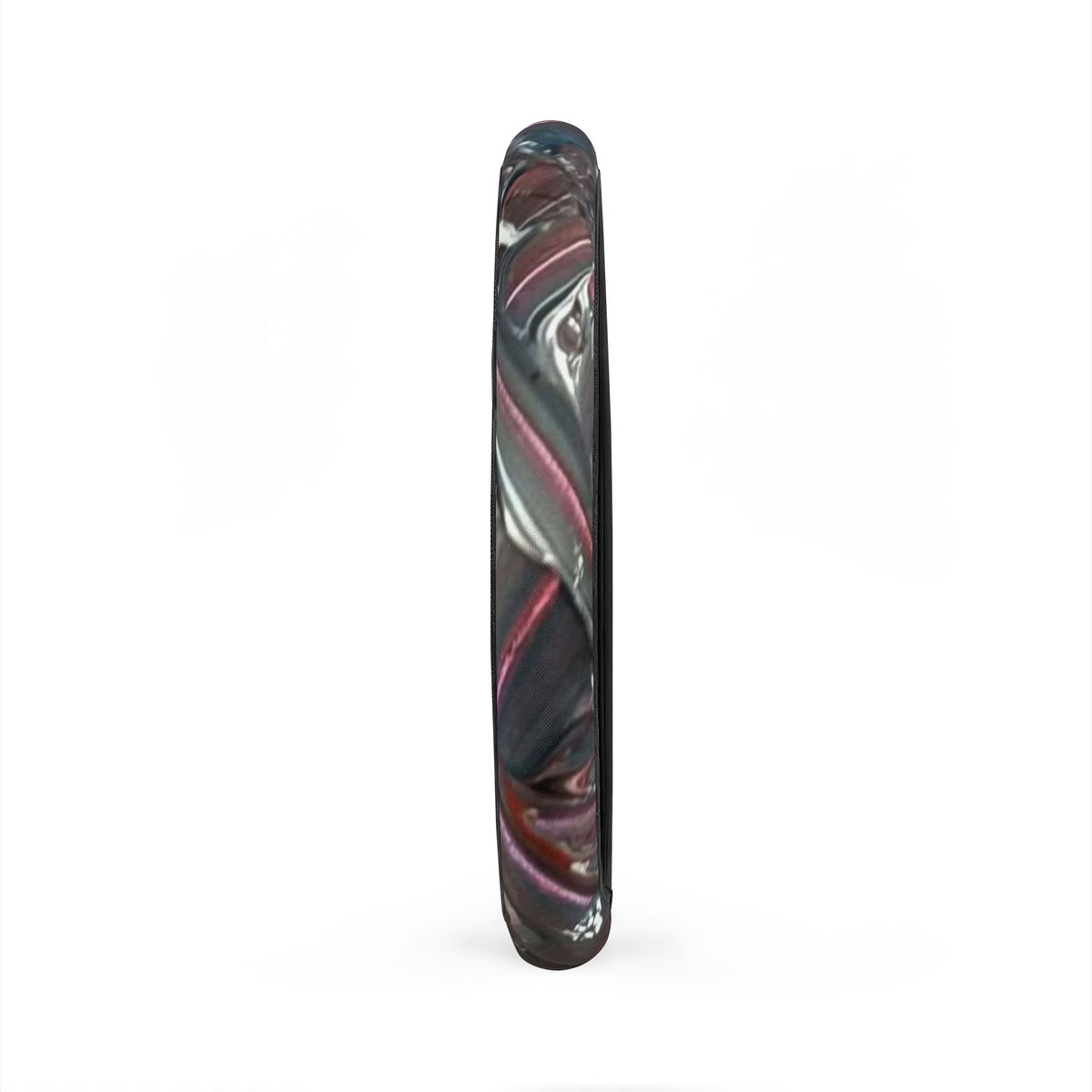Marbled Red & Black Steering Wheel Cover — Stylish Car Accessory