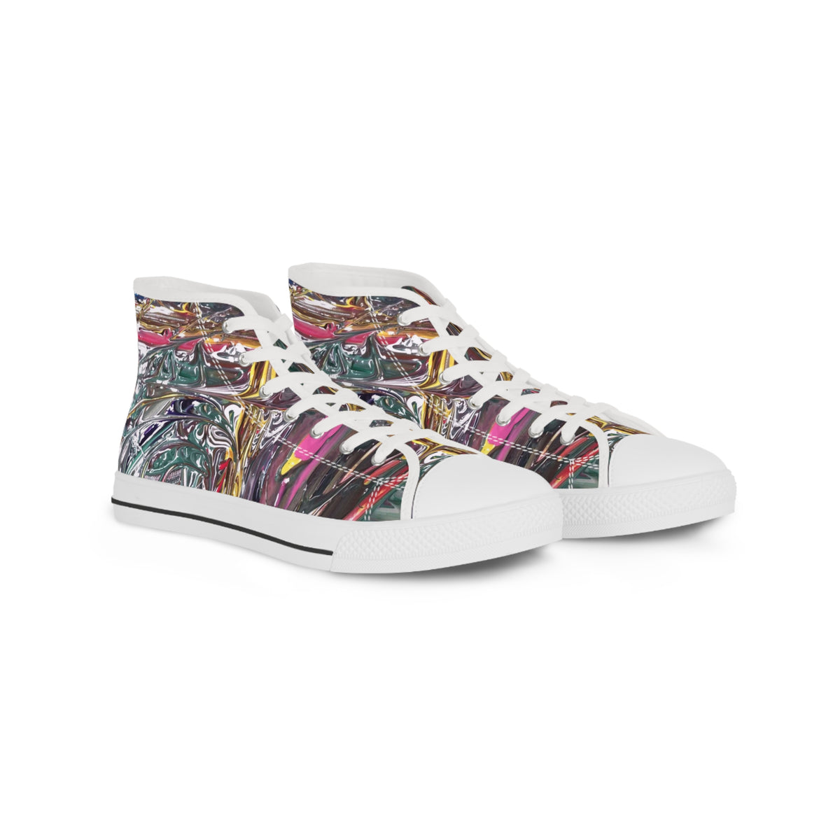 Vibrant High Top Sneakers for Men, Stylish Footwear, Unique Summer Shoes, Trendy Casual Sneakers, Perfect for Music Festivals, [...]
