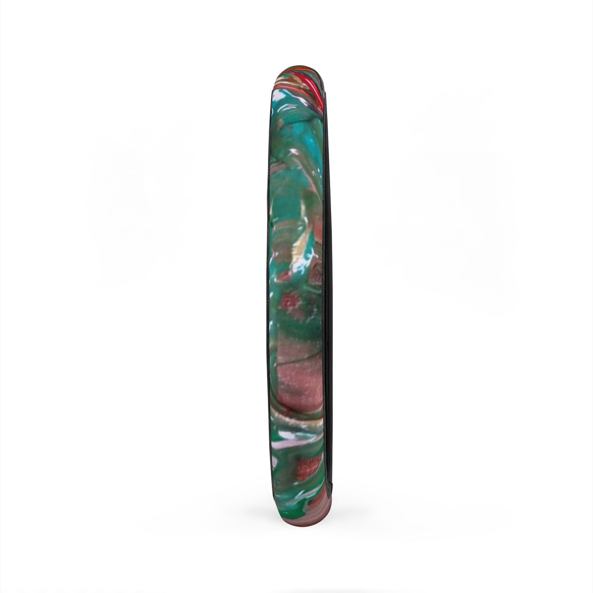 Steering Wheel Cover — Marble Swirl Teal & Burgundy Car Grip