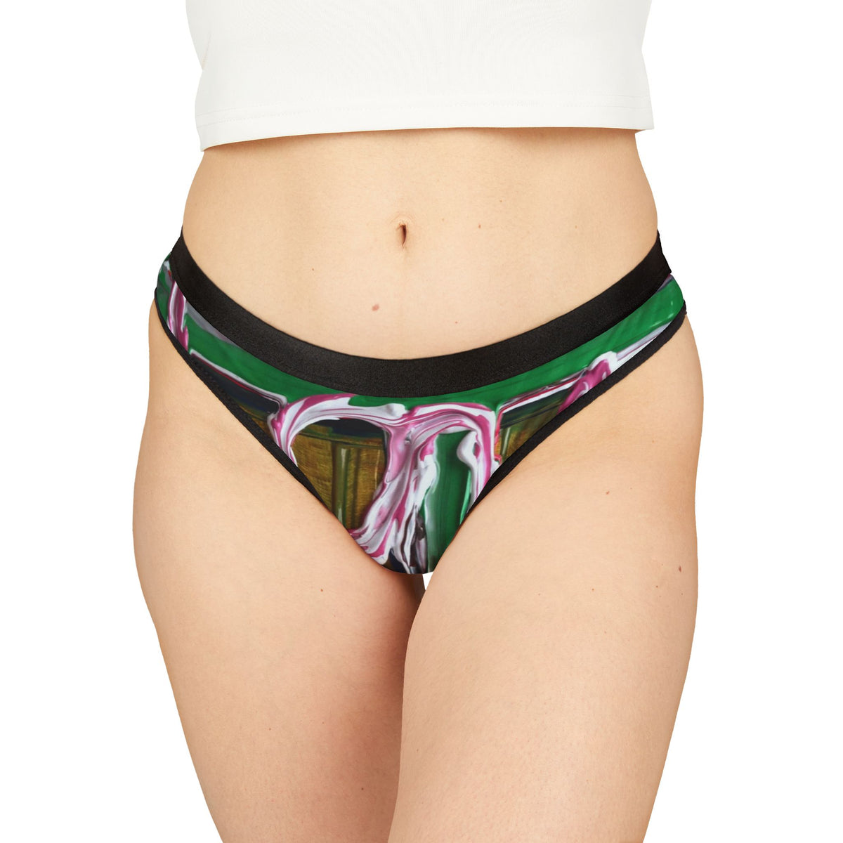 Colorful Women's Thongs, Unique Underwear, AOP Lingerie, Comfortable Fashion, Fun Gift for Her