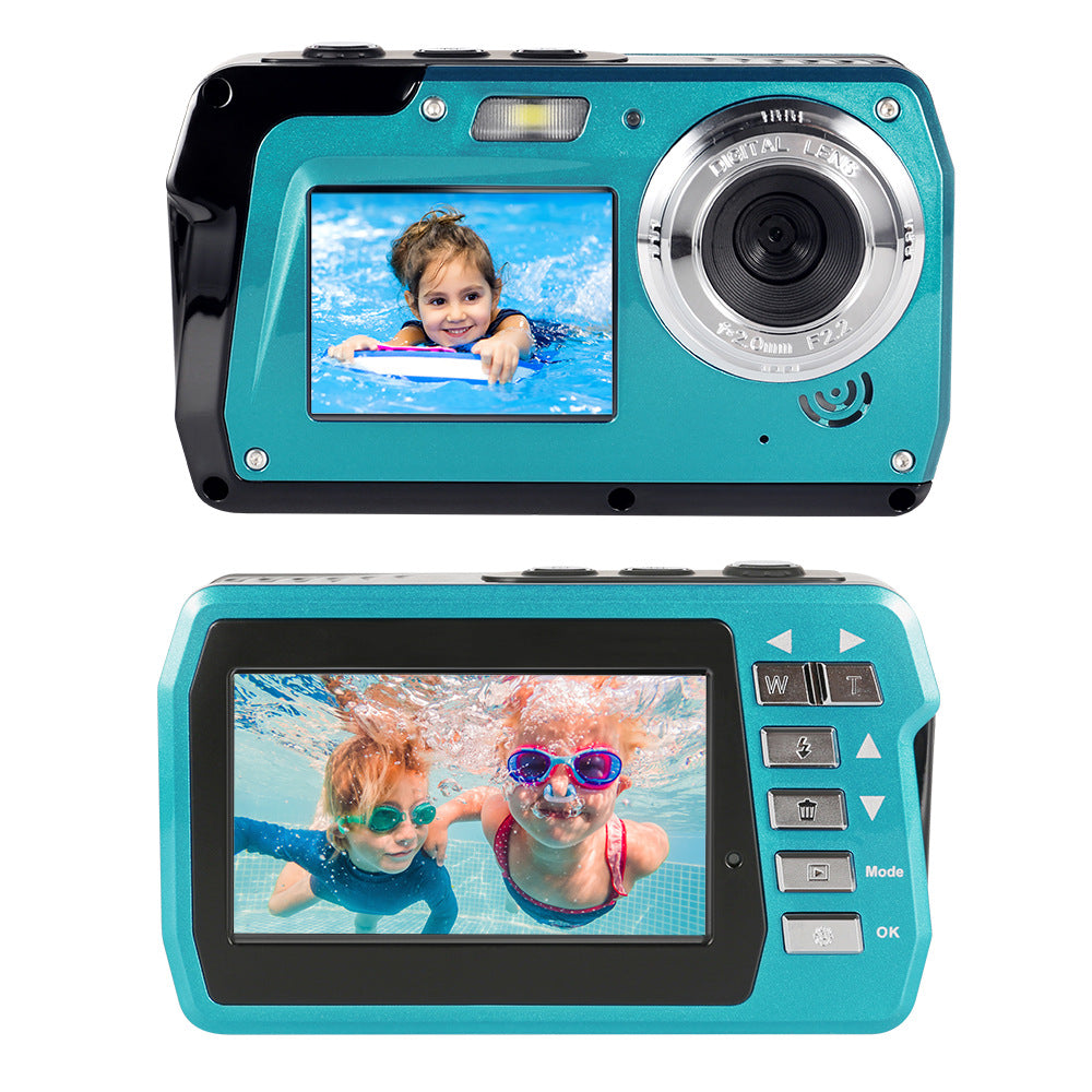 4K Digital Camera with Dual LCD Screens and Waterproof
