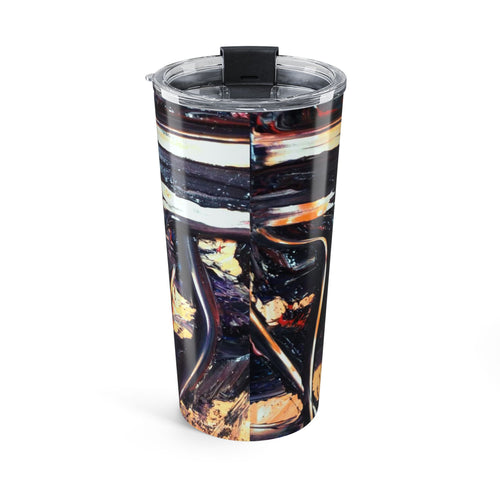 20oz Abstract Cityscape Tumbler — Urban Night Lights Insulated Travel Cup
