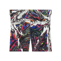 Abstract Paint Swirl Biker Shorts — Colorful Marble All-Over Print