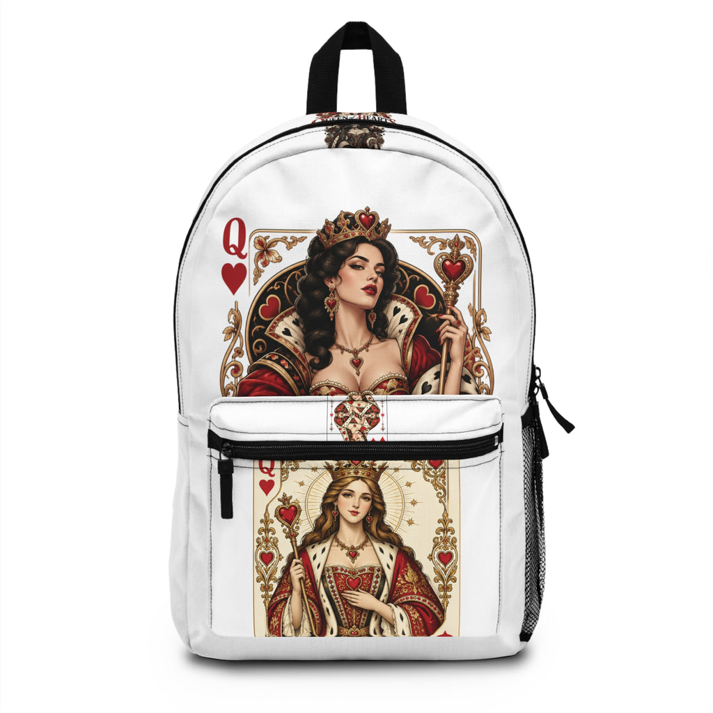 Queen of Hearts Playing Card Art Backpack