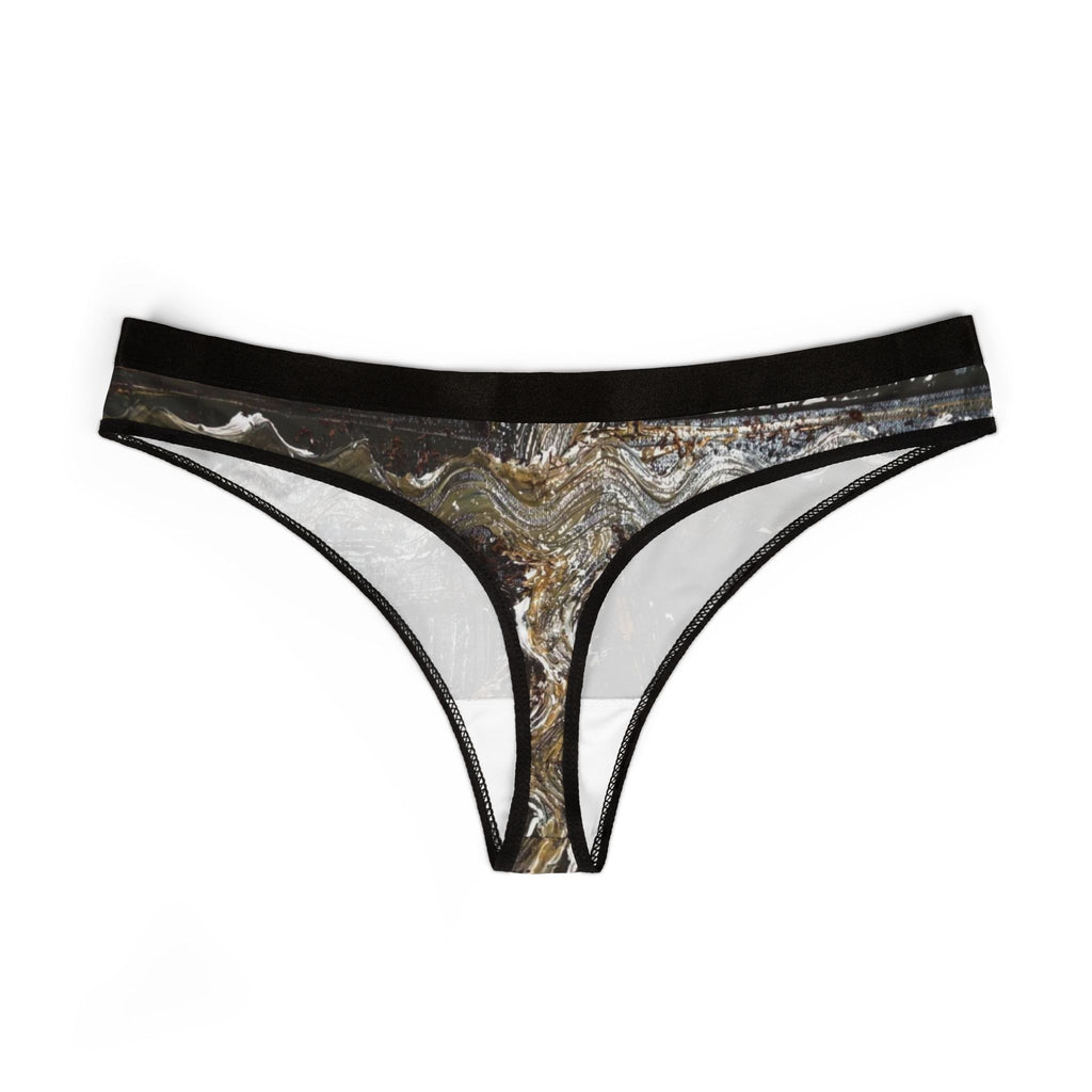 Abstract Marble Print Women's Thong — All-Over-Print Lingerie