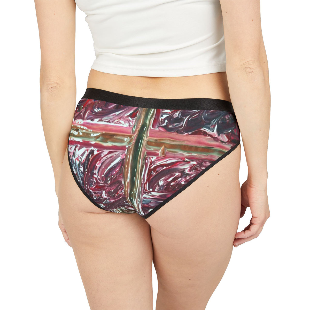 Artistic Women's Underwear, Colorful Intimates, AOP Prints, Unique Women's Lingerie, Vibrant Daily Wear, Fashionable Panties