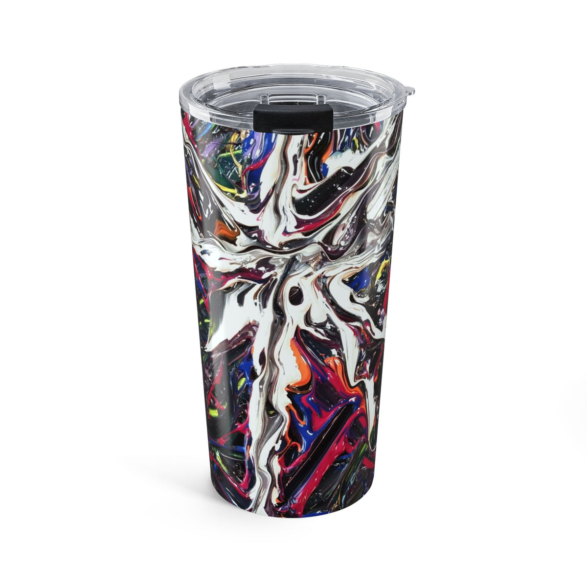 20oz Abstract Marble Tumbler – Colorful Fluid Art Travel Cup