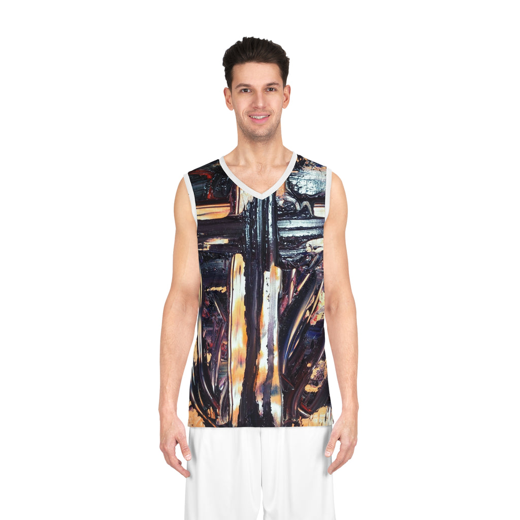 Abstract Urban Paint Basketball Jersey