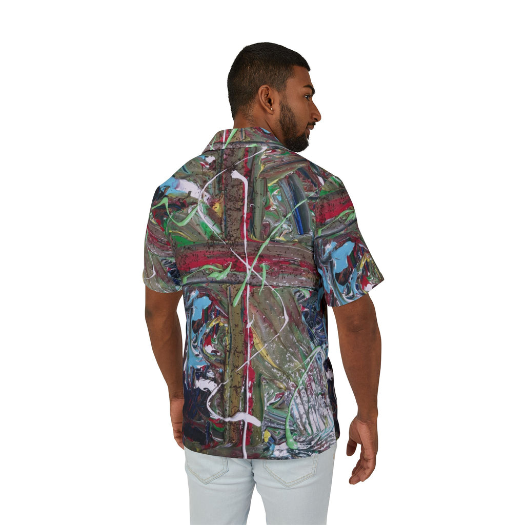 Abstract Paint Splash Hawaiian Camp Shirt — Vibrant Artistic AOP Vacation Shirt