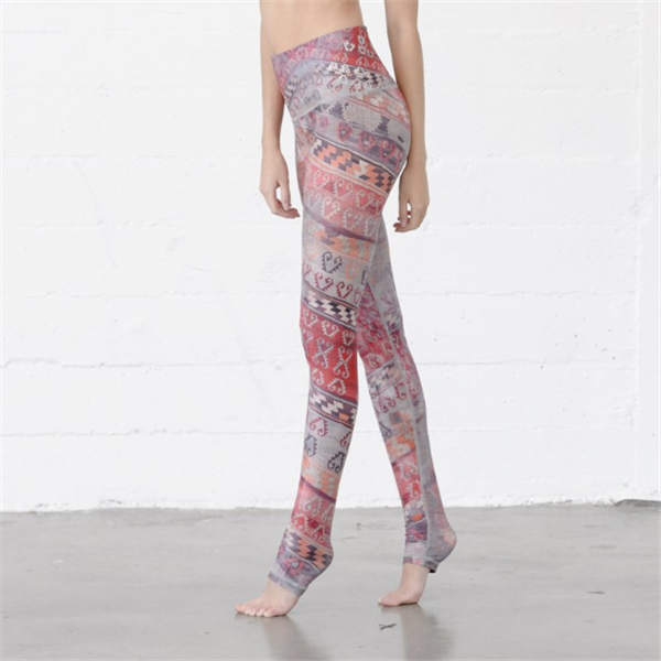 Printed Elastic Yoga Pants for Fitness and Exercise