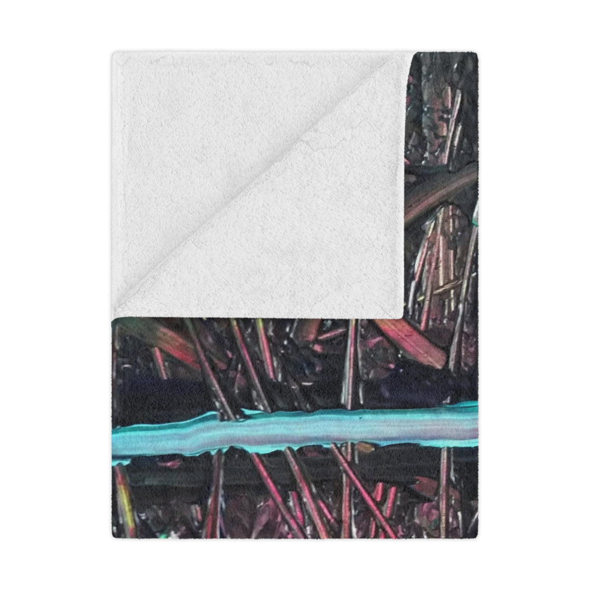 Vibrant Abstract Minky Blanket, Cozy Home Decor, Soft Baby Blanket, Unique Gift for Art Lovers, Colorful Nursery Throw