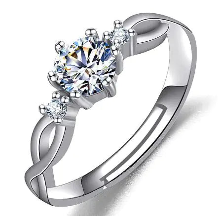 Female Imitation Moissan Diamond Ring JahSonFire