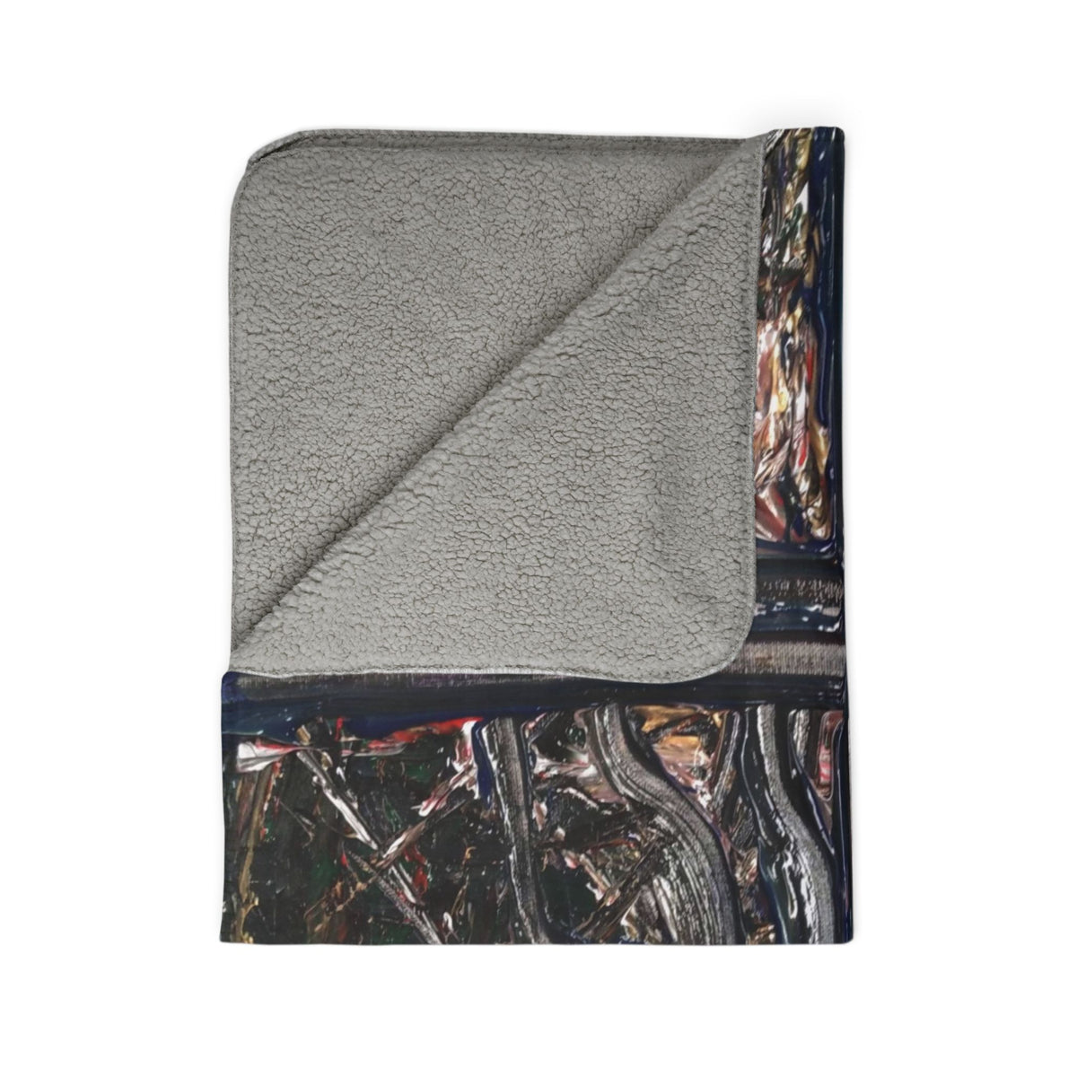 Sherpa Blanket — Abstract Textured Cross Design, Cozy Fleece Throw for Home & Gifts