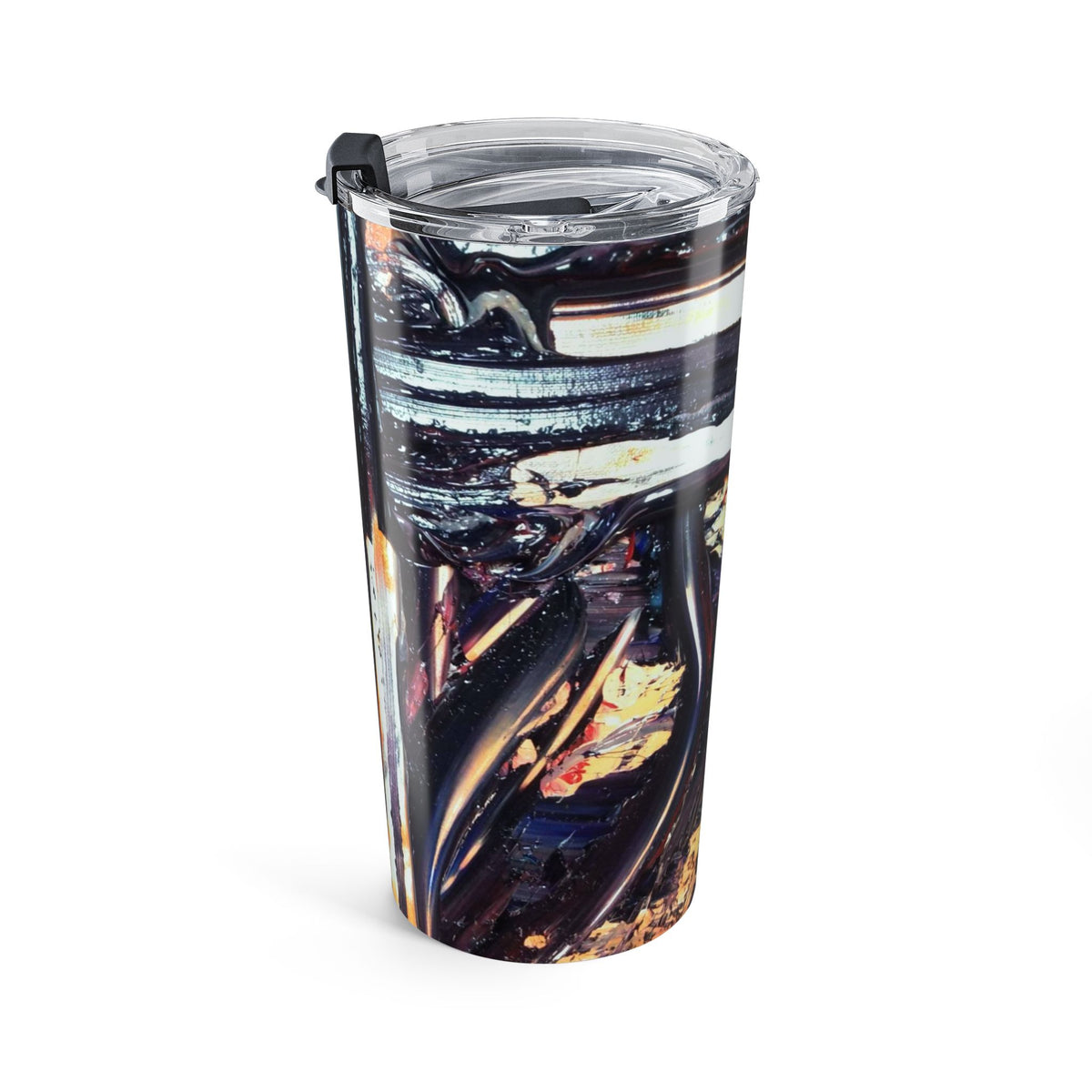20oz Abstract Cityscape Tumbler — Urban Night Lights Insulated Travel Cup