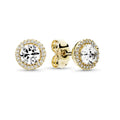 Allergy-Free Gold-Plated Zircon & White Diamond Earrings JahSonFire