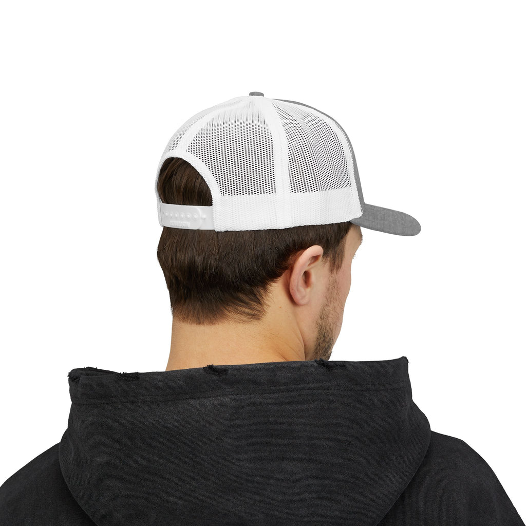 Snapback Trucker Cap with Vintage Playing Card Bear Design