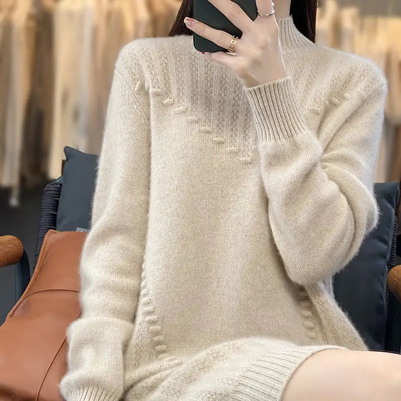Women's Slimming Woolen Skirt in Western Style JahSonFire