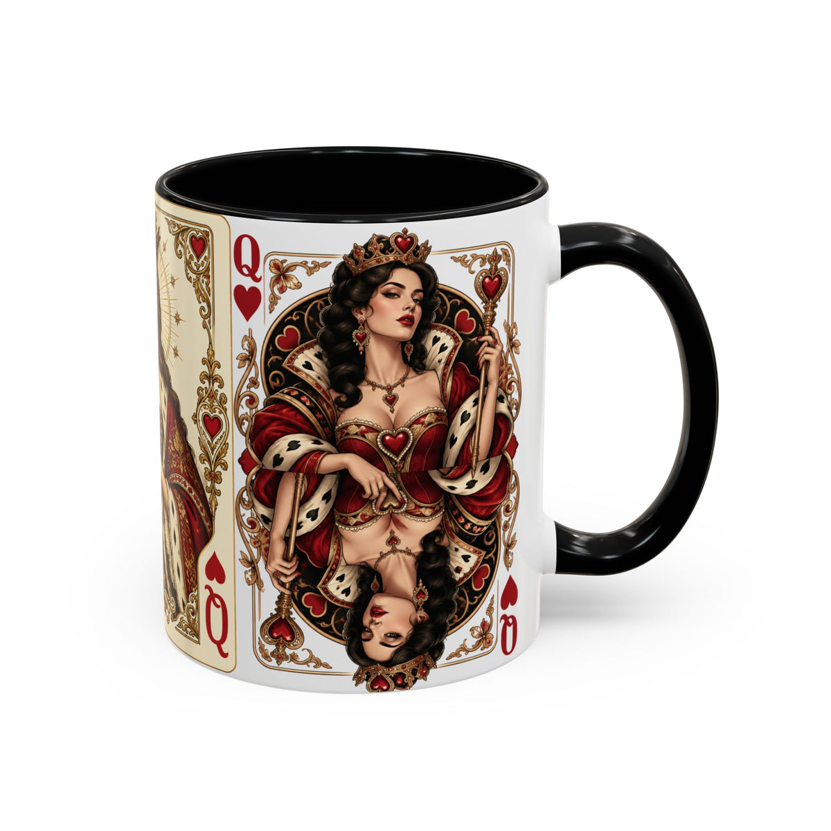 Queen of Hearts Playing Card Coffee Mug
