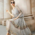 High-End Embroidered Hooded Mid-Length Dress