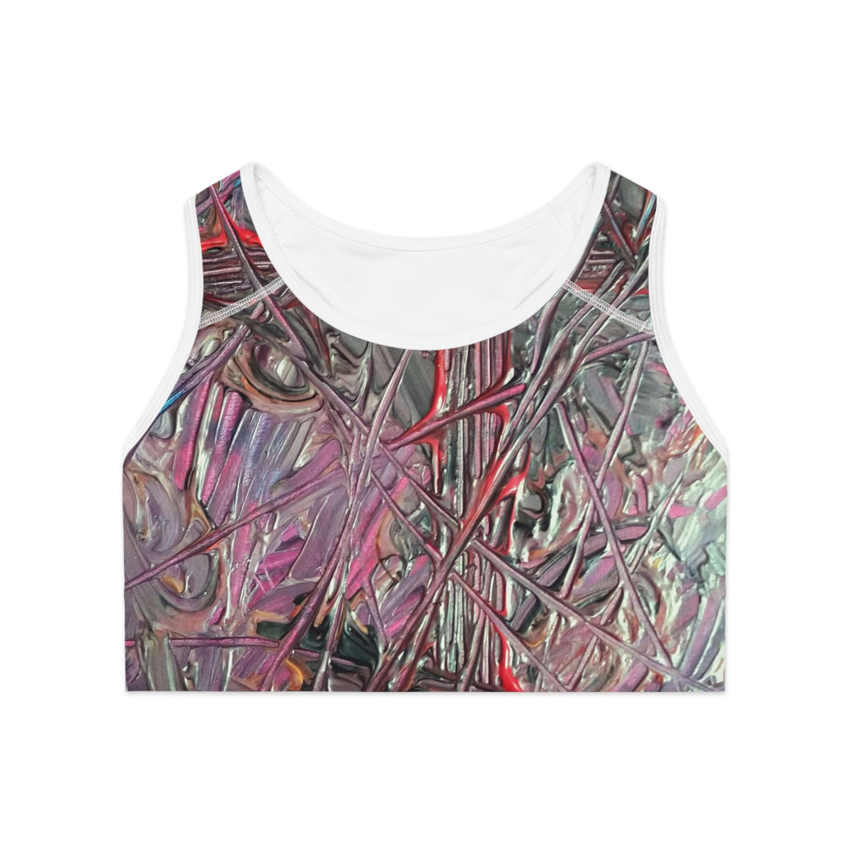Stylish Sports Bra - Abstract Art Activewear, Gym Essentials, Workout Gear, Yoga Top, Fashion Sportswear