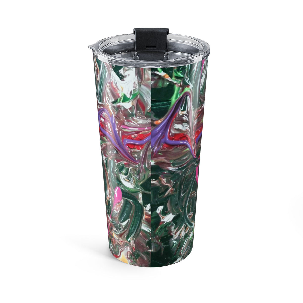20oz Abstract Marble Tumbler — Colorful Swirl Insulated Travel Cup